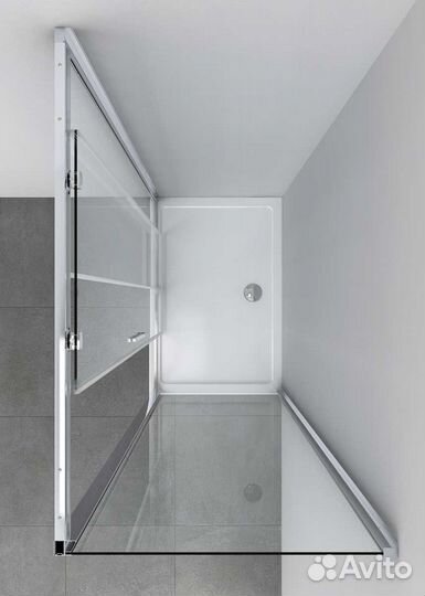 Шторка для ванны Ravak avdp3-120 сатин+транспарент