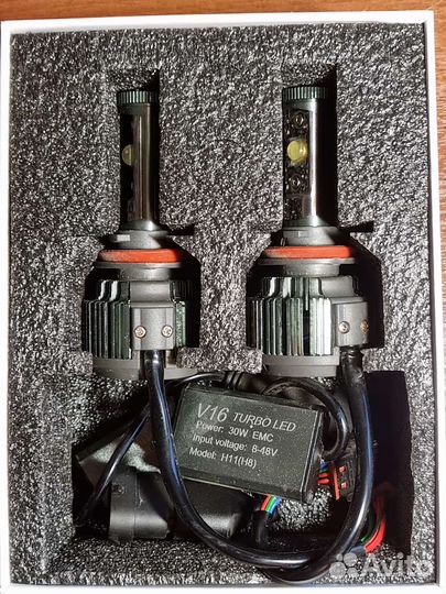Светодиодная лампа «turbo LED V16» H11/H8 c чипом