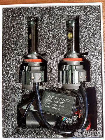 Светодиодная лампа «turbo LED V16» H11/H8 c чипом