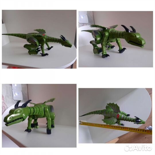 Интерактивный динозавр и мягкие игрушки пакетом