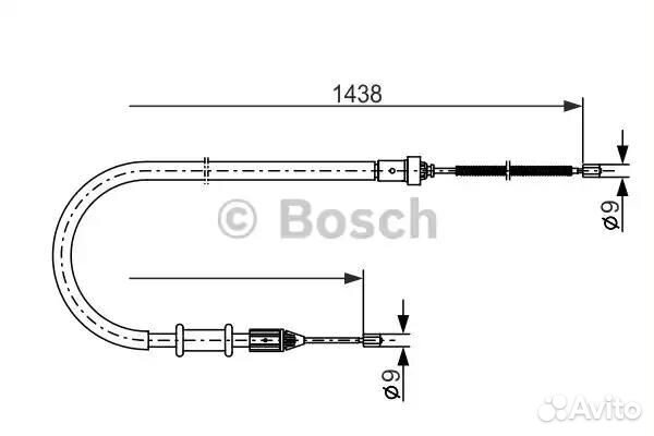 Трос руч.тормоза renault kangoo