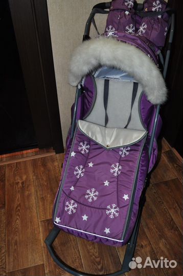 Коляска санки Picate Снежинки