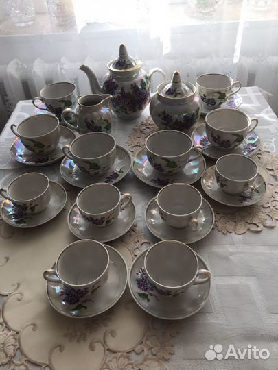 Чайный сервиз Дулево СССР сирень