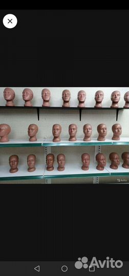 Манекен голова для шапок