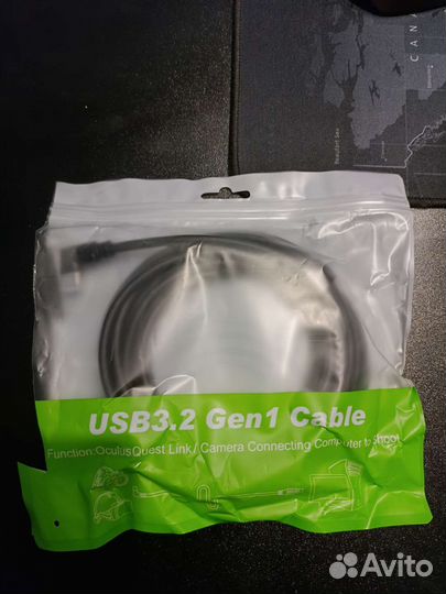 Кабель USB 3,2 type a - type c 5 метров