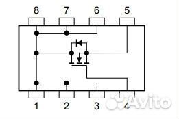 Микросхема tpcf8002 N-Channel MOSFET 30V 7A VS8