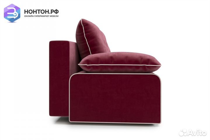 Диван еврокнижка Лестер бордовый