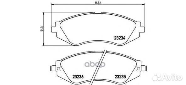 Колодки тормозные дисковые перед P15002 Brembo