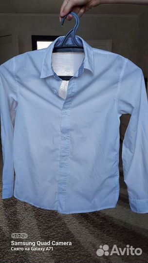 Рубашка белая на мальчика 152