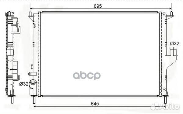 Радиатор двигателя 53118 NRF