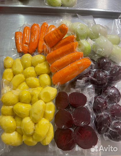 Овощи чищеные в вакуумной упаковке