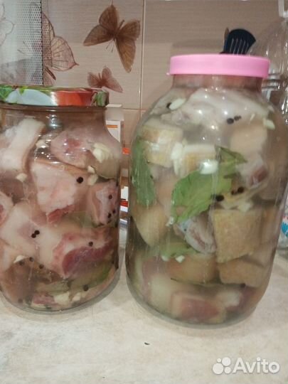 Продаётся домашнее соленое сало