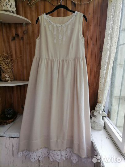 Платье женское льняное 44 размер