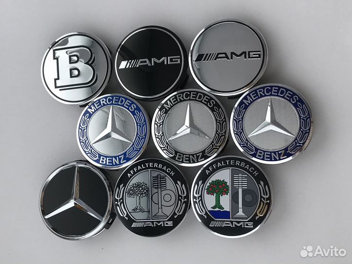 На все модели Мерседес колпачки 75мм 68мм 60мм 56м