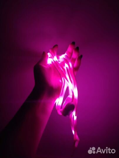 Светящиеся шнурки розовые