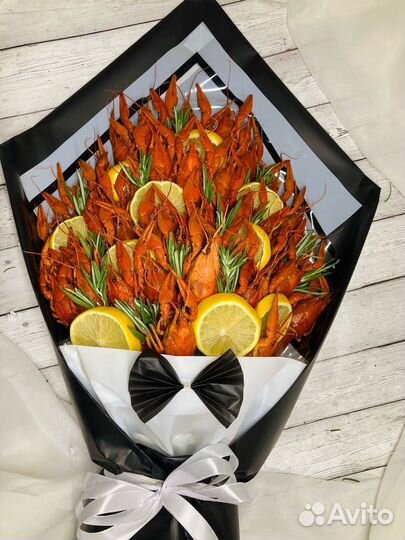Съедобные букеты с раками/креветками/лангустинами