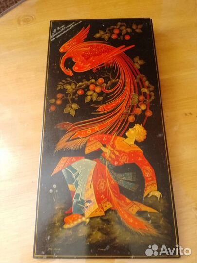 Поднос тройка палех