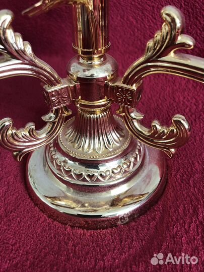 Конфетница под золото из трех чаши для конфет