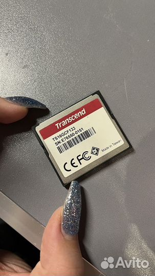 Карта памяти compact flash transcend 16 gb 133x