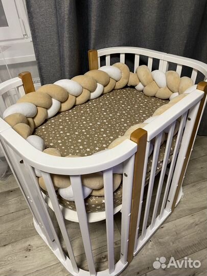 Бортики в кроватку косичка