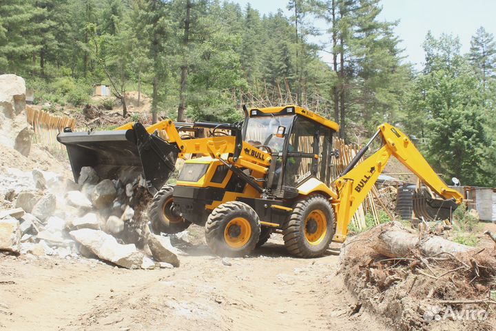 Экскаватор-погрузчик Bull HD100 Power Shift, 2023