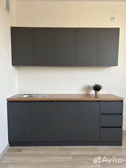 Кухня новая 2м графит в наличии с доставкой