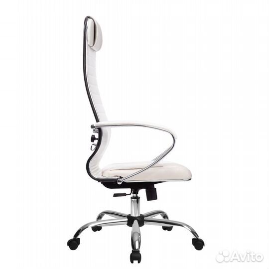 Кресло Метта 6 кожа (перфорир) белый лебедь