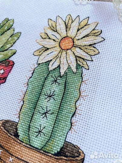 Набор вышивки «Три кактуса». Авторская схема