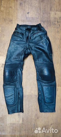 Мото штаны кожаные