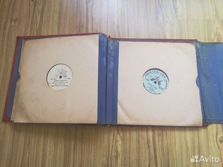 Пластинки патефонные 78об Фёдор Шаляпин альбом 5шт