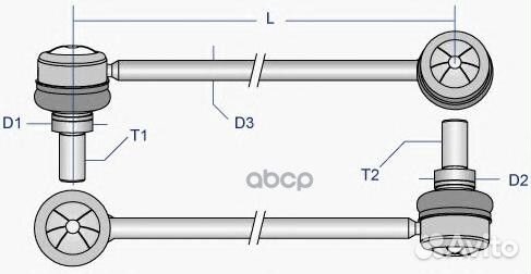 Стойка стабилизатора перед прав/лев opls051