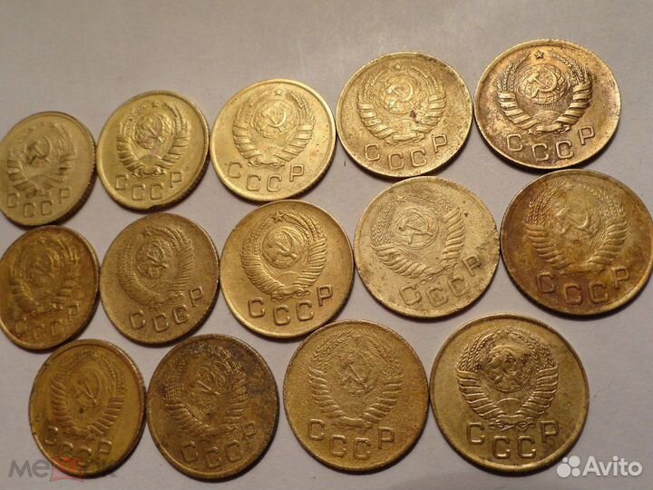 1, 2, 3 копейки СССР 1924-1957 1961-1991 1997-2009