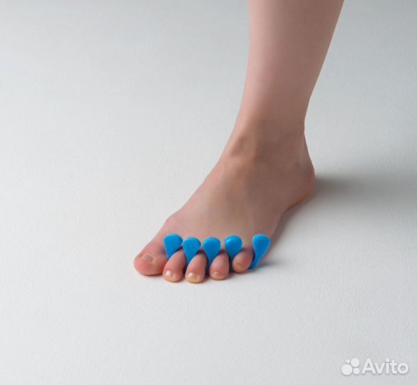 02-786 Разделители для пальцев 8мм 20пар ппэ голуб