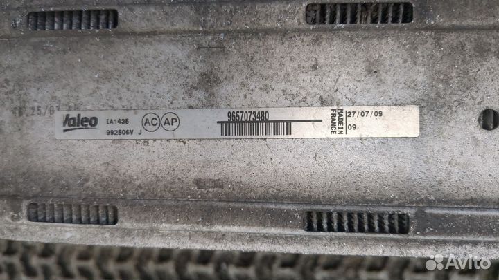 Радиатор интеркулера Citroen C5 2008, 2009