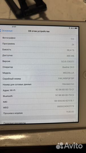 iPad mini Wi-Fi + Cellular, MM