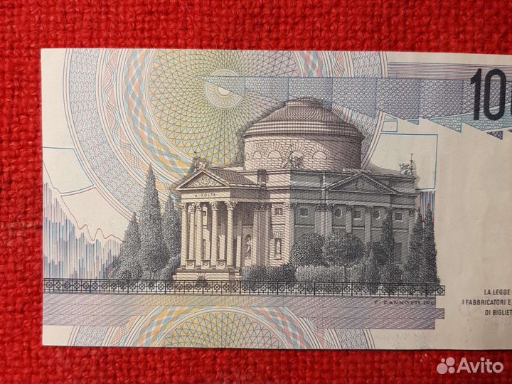 Банкнота Италия 10000лир 1984 год (хf)