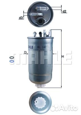 Фильтр топливный audi A4/octavia/G4 1.9D
