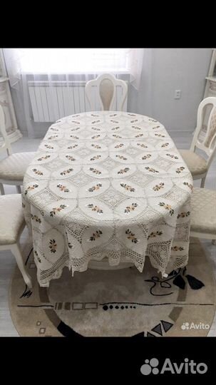 Скатерть 2.50 на 1.70 см бежевая