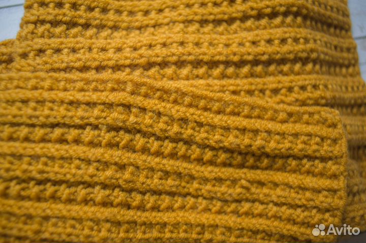 Шарф горчичного цвета