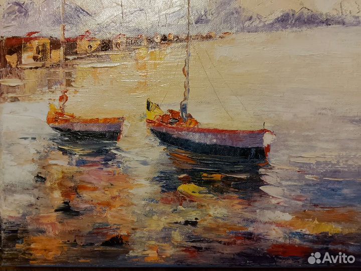 Картина маслом Лодки
