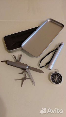 Набор: нож фонарь компас