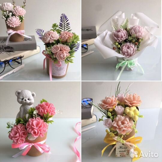 Букет роз, цветы, букет из мыла, подарок