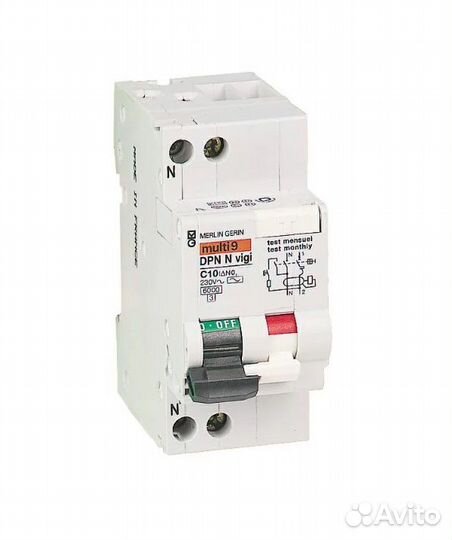 Дифф.авт. DPN N vigi 6ка 25A C 30мa AC Merlin Geri