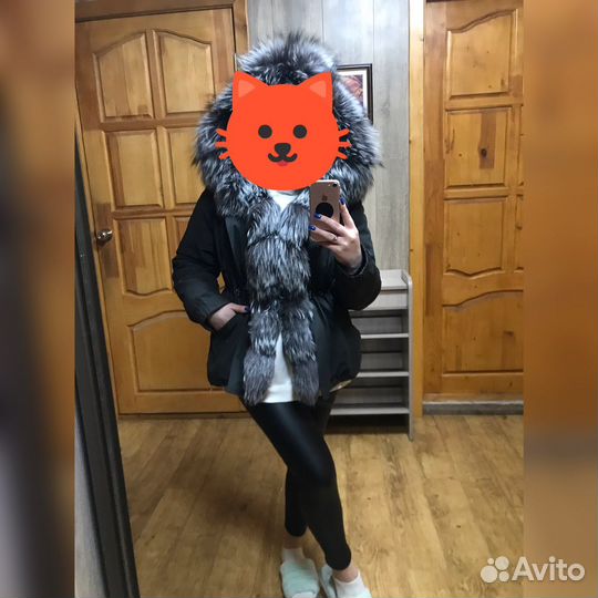 Парка с натуральным мехом