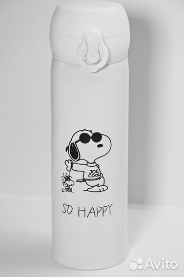 Термос из нержавейки со Снупи