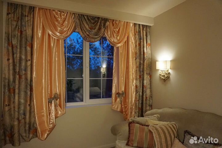 Шторы с ламбрекеном бу