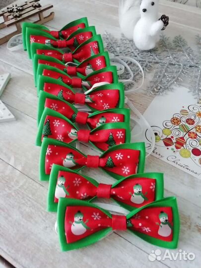 Новогодние галстук бабочки для мальчика