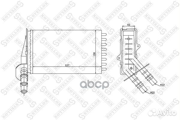 Радиатор печки Renault Clio 98 1035043SX 1035043SX