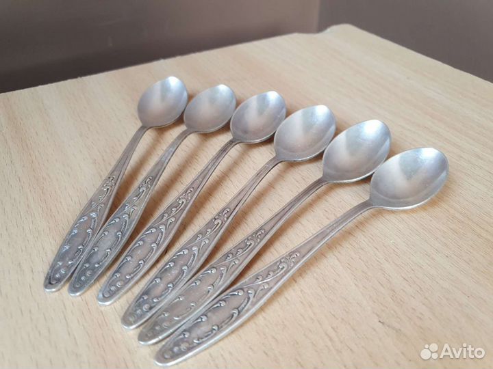 Мельхиоровые чайные ложки 6шт