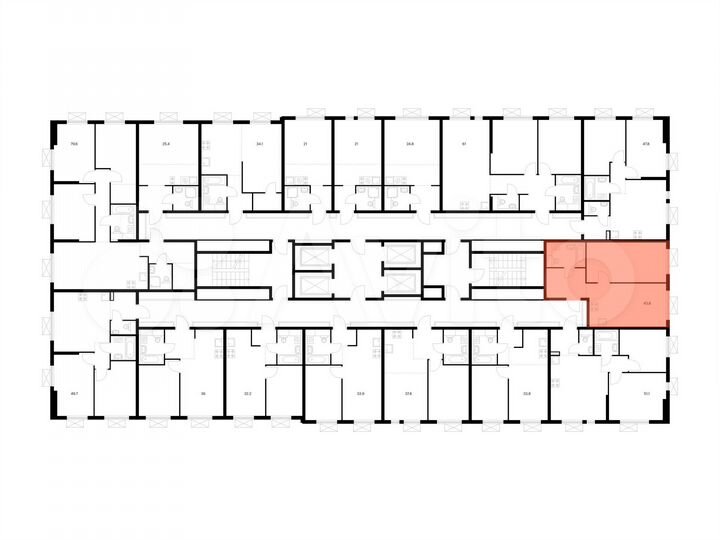 1-к. квартира, 43,8 м², 11/24 эт.